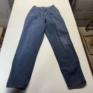 Vintage Zena Pants Women 22x27‎ Highrise Plaid Chino Made In USA